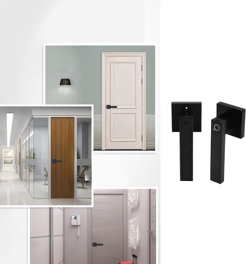 woobles Electronic lock, anti-theft zinc alloy fingerprint lock with key for hotel home - Image 2